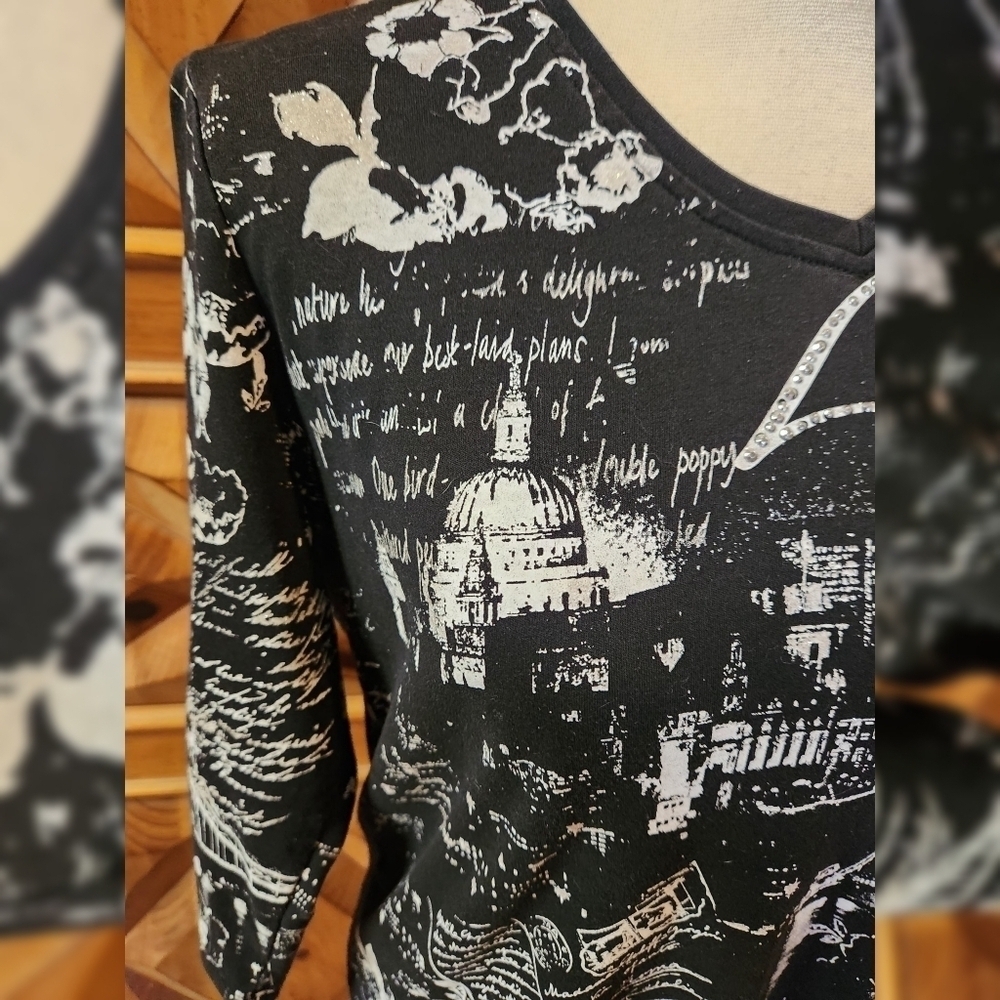Allison Daley London T-shirt Sz PM - Picture 2 of 8